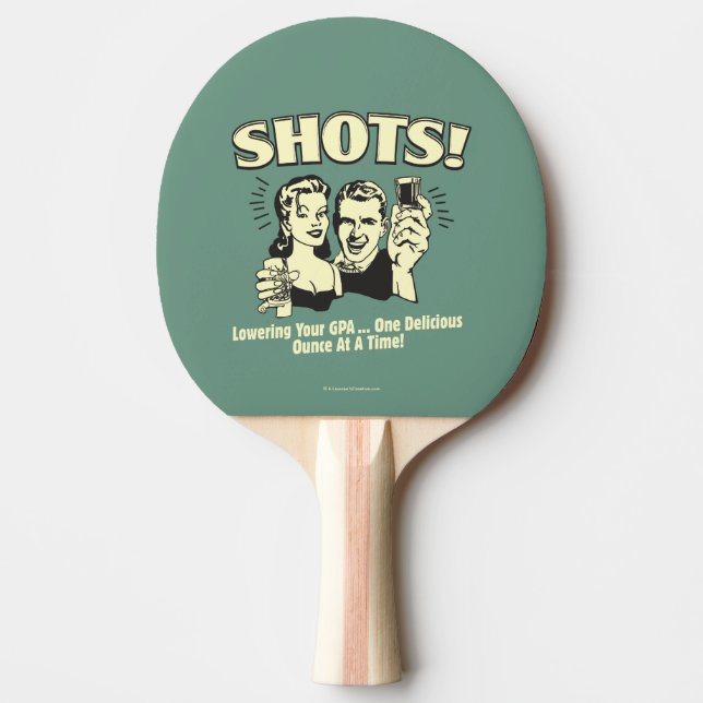 Shots: Lowering Your GPA Ping Pong Paddle (Front)