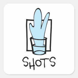 Shots! - Square Stickers