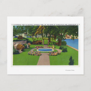 Shotwell Memorial Park Scene by the Lake Shore Postcard
