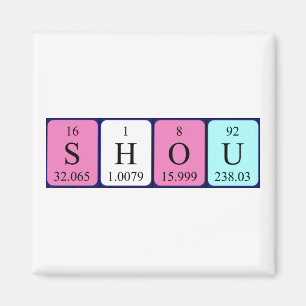 Shou periodic table name magnet