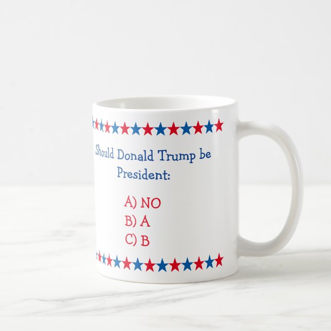 Should Donald Trump Be President Funny Political Coffee Mug (Right)