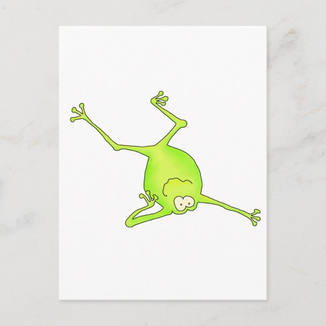 Shoulder Stand Yoga Frog Postcard (Front)