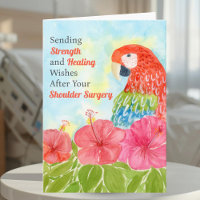 Shoulder Surgery Healing Scarlet Macaws, Hibiscus