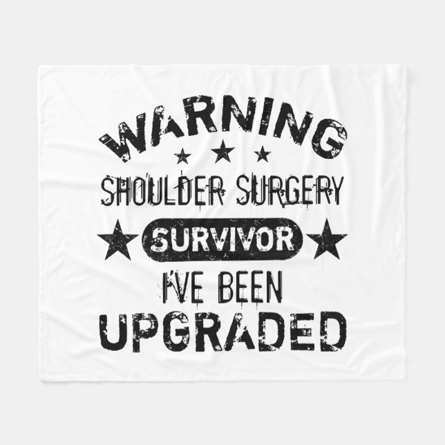 Shoulder Surgery Humour Upgraded Fleece Blanket (Front (Horizontal))
