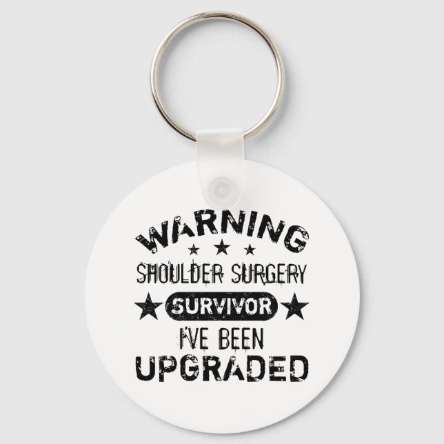 Shoulder Surgery Humour Upgraded Key Ring (Front)