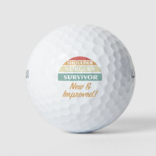 Shoulder Surgery Survivor Humour Golf Balls