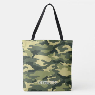Shoulder Tote Bag - Green Camouflage