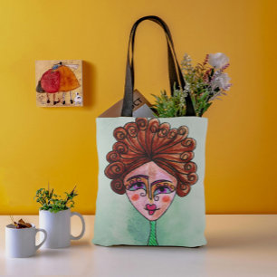 Shoulder Tote Bag (Whimsical Woman - 01)