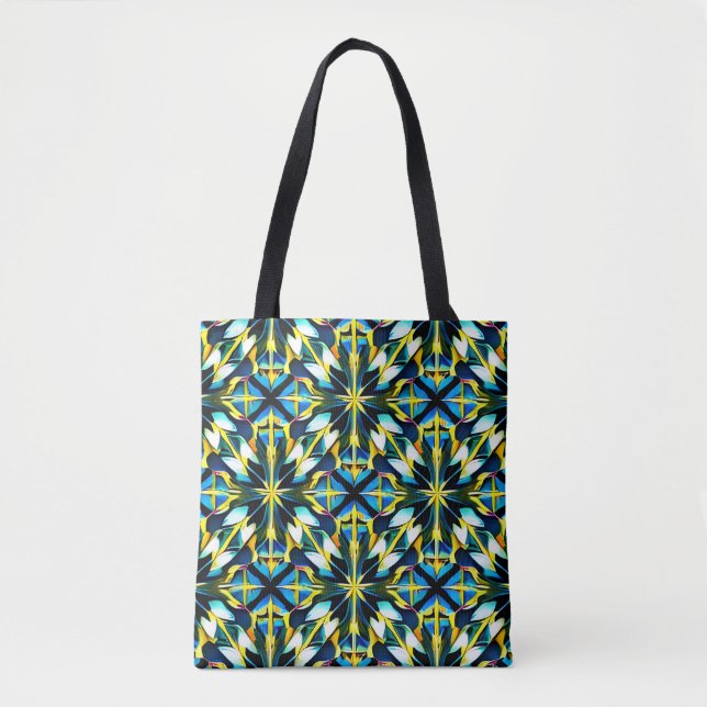 Shoulder Tote with Geometric Pattern Bag (Front)