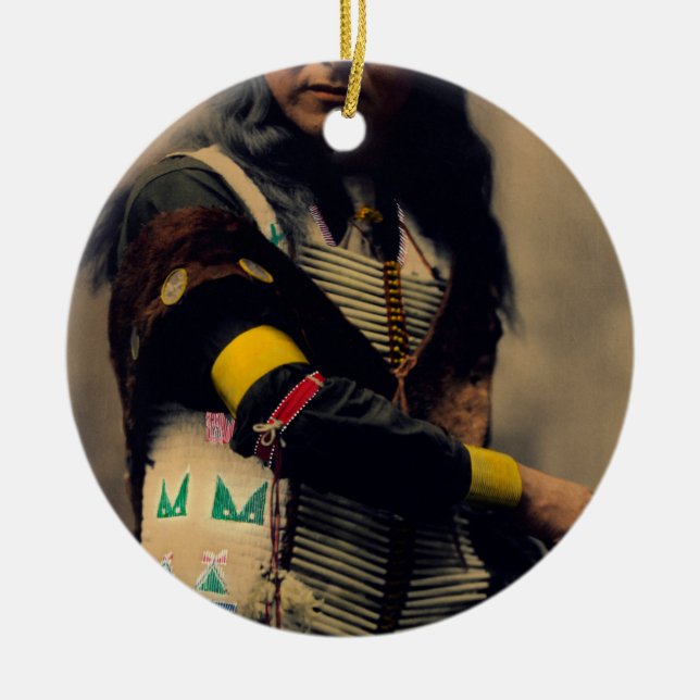 Shout At Oglala Sioux 1899 Ceramic Ornament (Front)