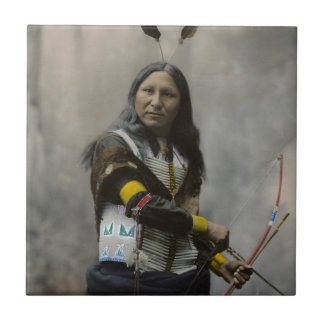 Shout At Oglala Sioux 1899 Indian Ceramic Tile