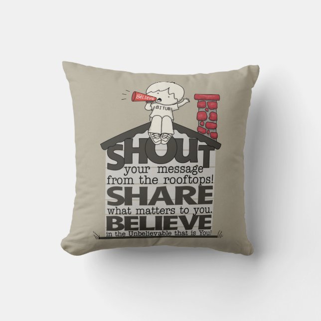Shout from the Rooftops Cushion (Front)