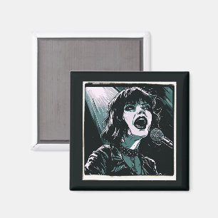 Shout It Out Loud Punk Rocker Retro Vintage Style Magnet