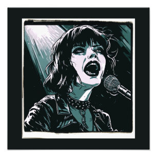 Shout It Out Loud Punk Rocker Retro Vintage Style Photo Print