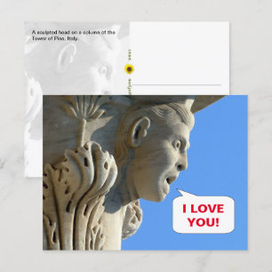 Shout it out loud! - Tower of Pisa, Italy -  Postcard