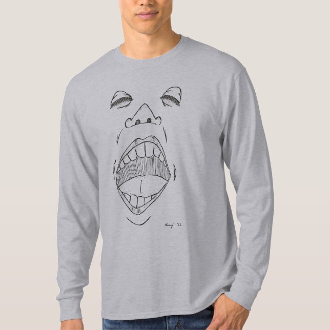 "Shout" Mens Long-Sleeve T-Shirt (Front)