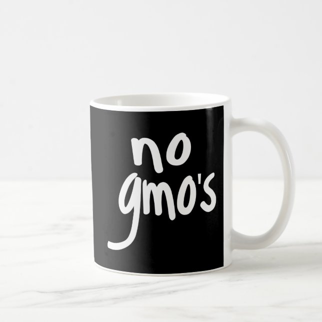 Shout No GMO's Protect our Food on Black Coffee Mug (Right)