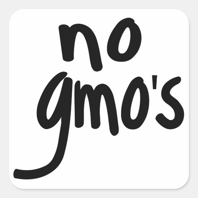 Shout No GMO's Protect our Food Square Sticker (Front)