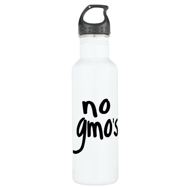 Shout No GMO's Protect our Food White 710 Ml Water Bottle (Front)