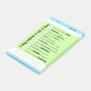 Shout out employee recognition post-it award notes