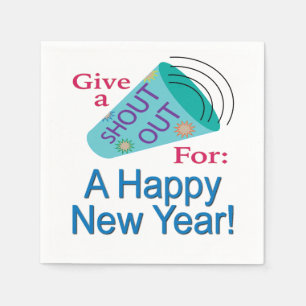 Shout Out for A Happy New Year Napkin