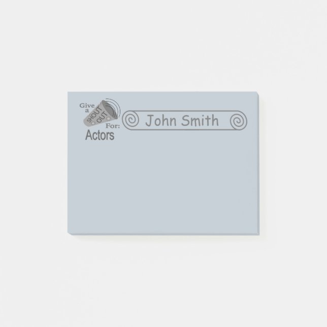 Shout Out for Actors 4x3 Post-it Notes (Front)