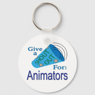 Shout Out for Animators Key Ring