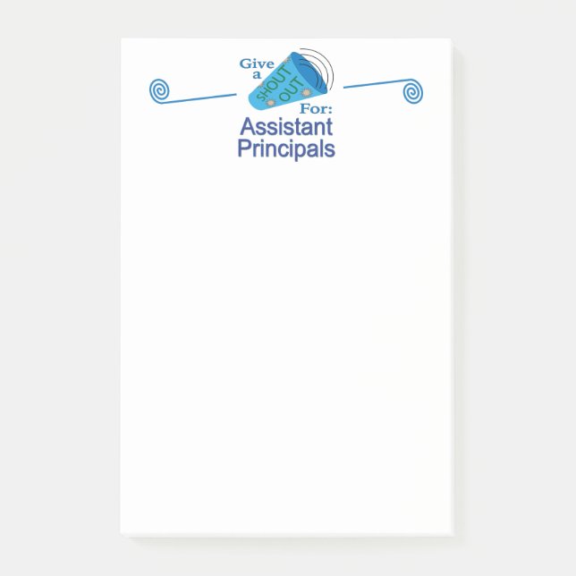 Shout Out for Assistant Principals Post-it Notes (Front)