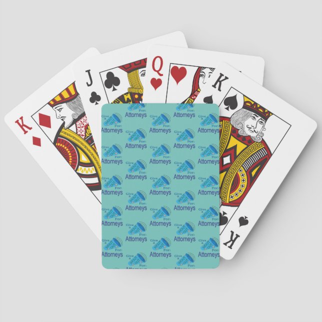 Shout Out for Attorneys Playing Cards (Back)