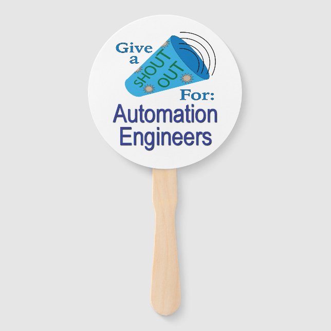 Shout Out for Automation Engineers Hand Fan (Front)