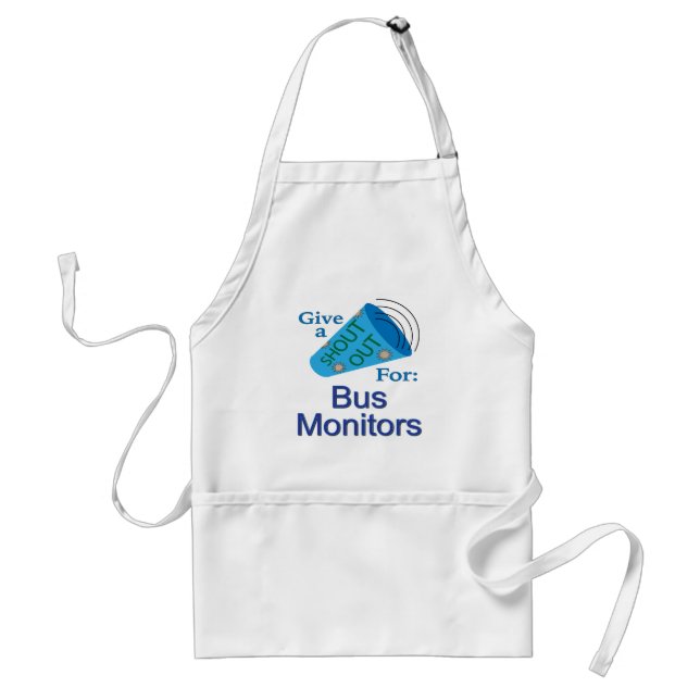 Shout Out for Bus Monitors Standard Apron (Front)