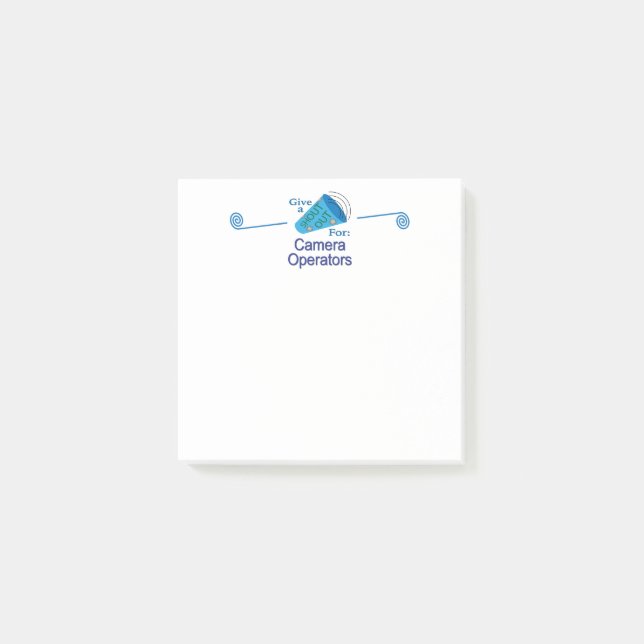 Shout Out for Camera Operators Post-it Notes (Front)