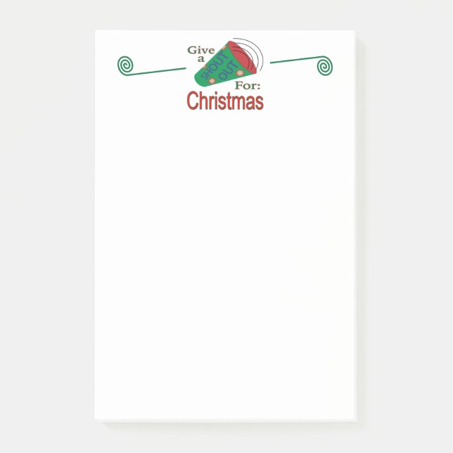 Shout Out for Christmas Post-it Notes (Front)