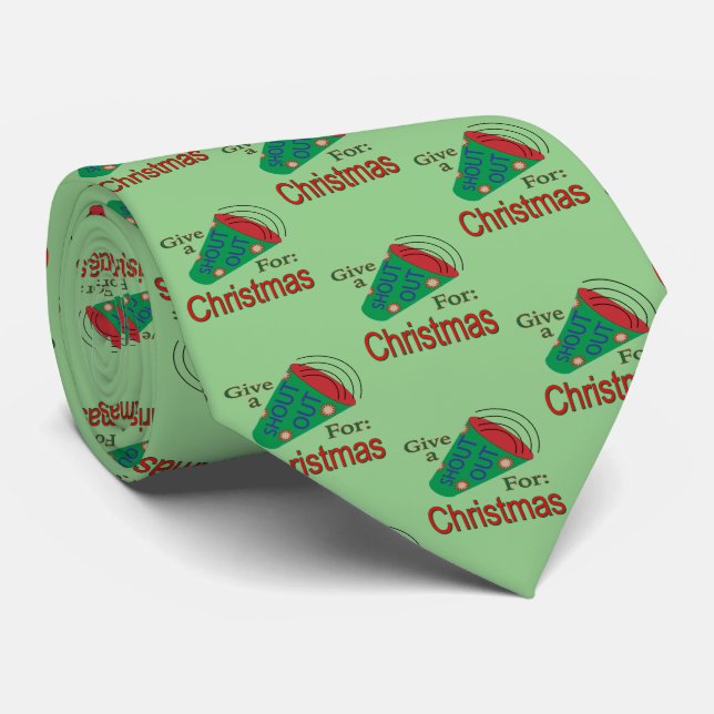 Shout Out for Christmas Tie (Rolled)