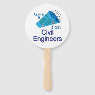 Shout Out for Civil Engineers  Hand Fan