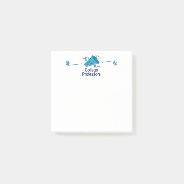 Shout Out for College Professors Post-it Notes (Front)
