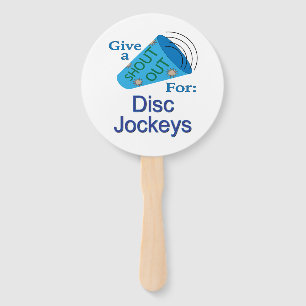 Shout Out for Disc Jockeys Hand Fan