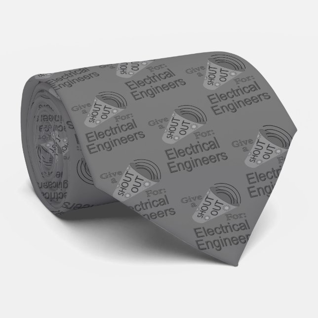 Shout Out for Electrical Engineers Neck Tie (Rolled)