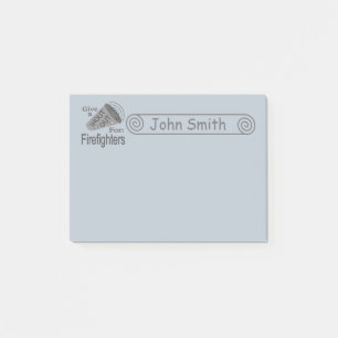 Shout Out for Firefighters 4x3 Post-it Notes