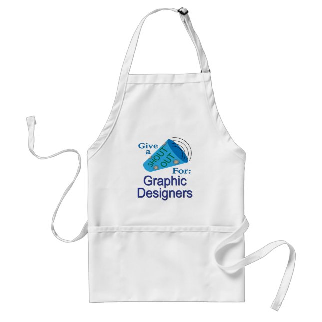 Shout Out for Graphic Designers Standard Apron (Front)