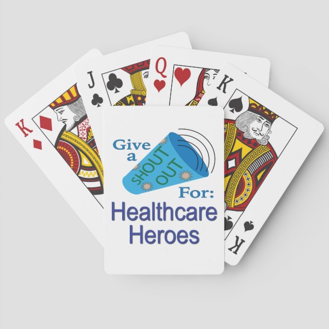 Shout Out for Healthcare Heroes Playing Cards (Back)