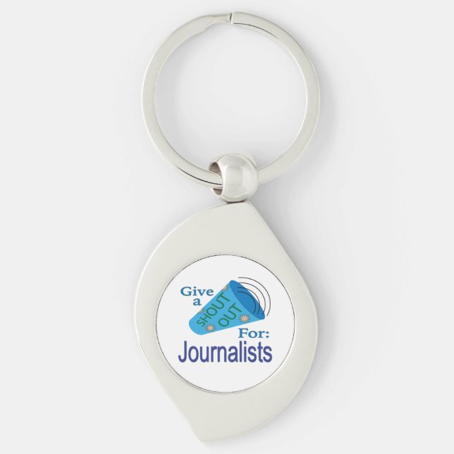 Shout Out for Journalists Key Ring (Front)