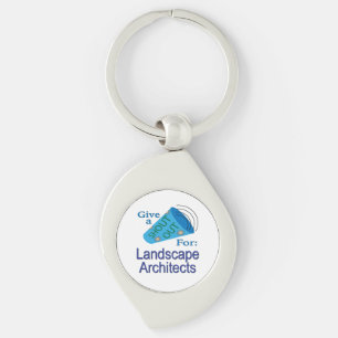 Shout Out for Landscape Architects Key Ring