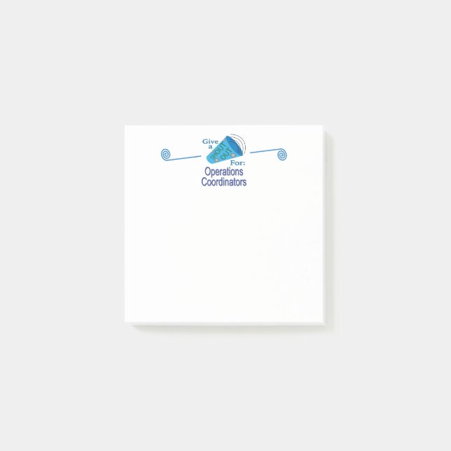 Shout Out for Operations Coordinators Post-it Notes (Front)