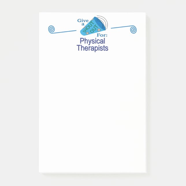 Shout Out for Physical Therapists Post-it Notes (Front)