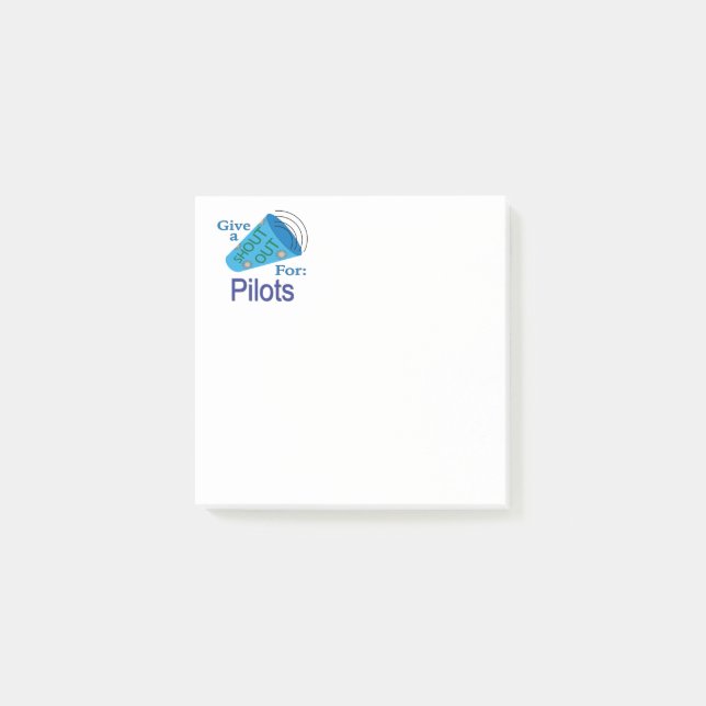Shout Out for Pilots Post-it Notes (Front)
