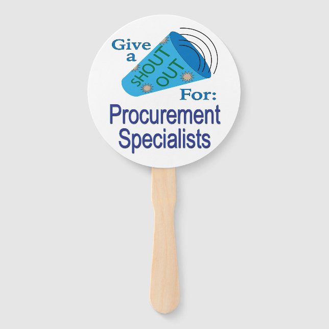 Shout Out for Procurement Specialists Hand Fan (Front)