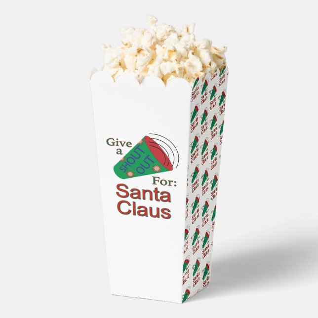 Shout Out for Santa Claus Popcorn  Favour Box (Popped)