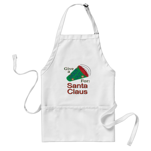 Shout Out for Santa Claus Standard Apron (Front)
