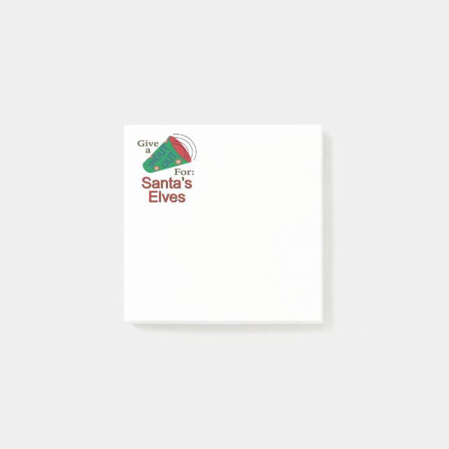 Shout Out for Santa's Elves Post-it Notes (Front)